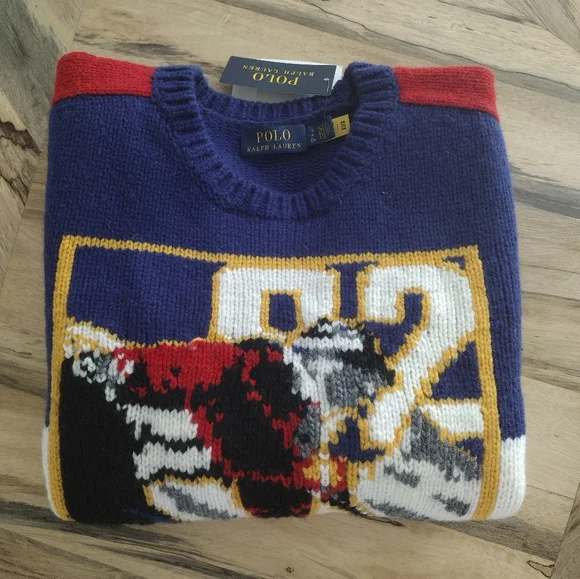 NEW Polo Ralph Lauren Vintage 92 Ski Sweater Colorblocked Wool